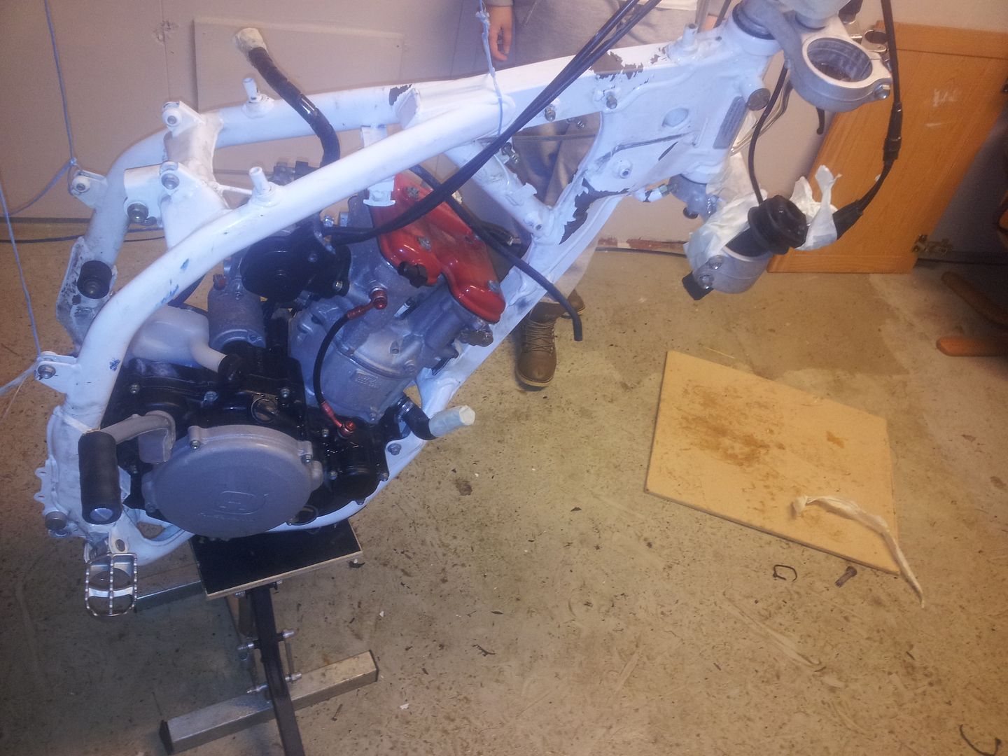 Husqvarna TE510 09 rebuild after crash SuperMoto Junkie